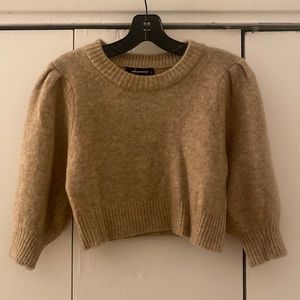 Beige Cropped Sweater